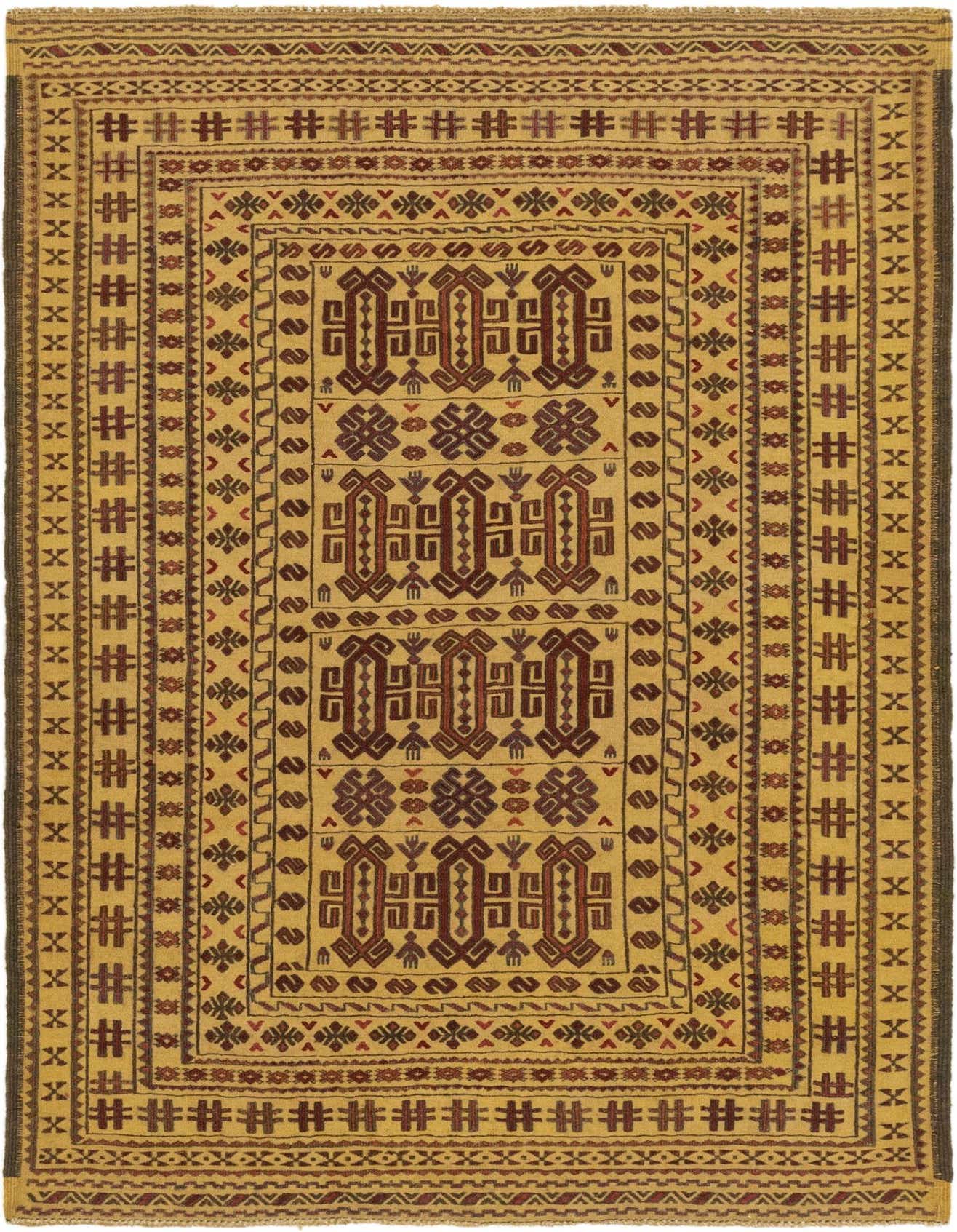 4' x 6' 1 Hand Knotted Sumak Wool Rug