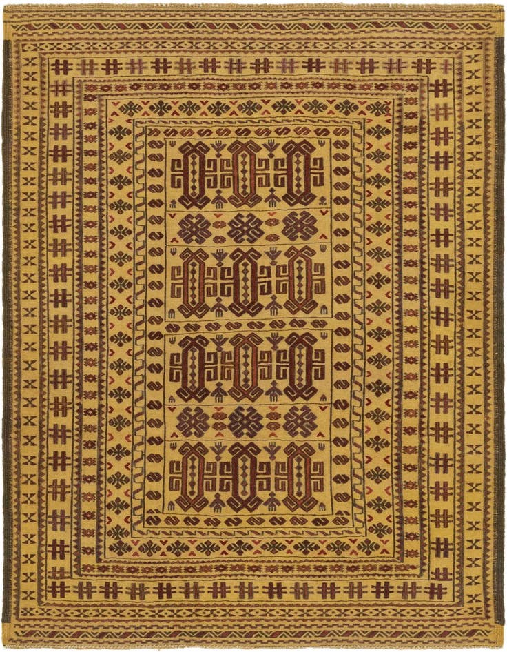 Detail image of 4' x 6' 1 Hand Knotted Sumak Wool Rug