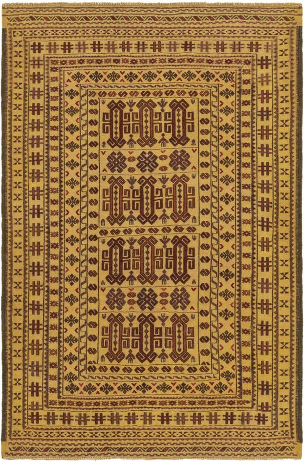 Detail image of 4' x 6' 1 Hand Knotted Sumak Wool Rug