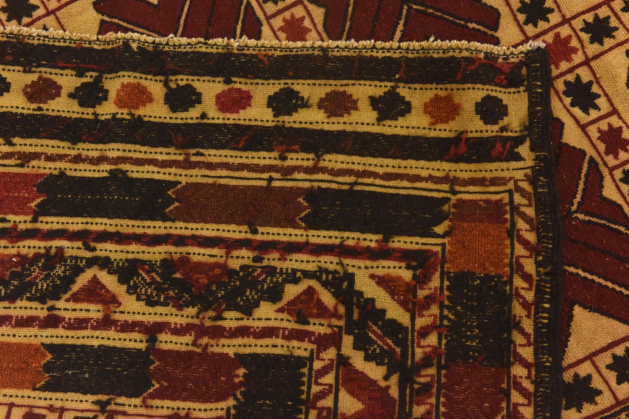 4' 7 x 6' 3 Hand Knotted Sumak Wool Rug