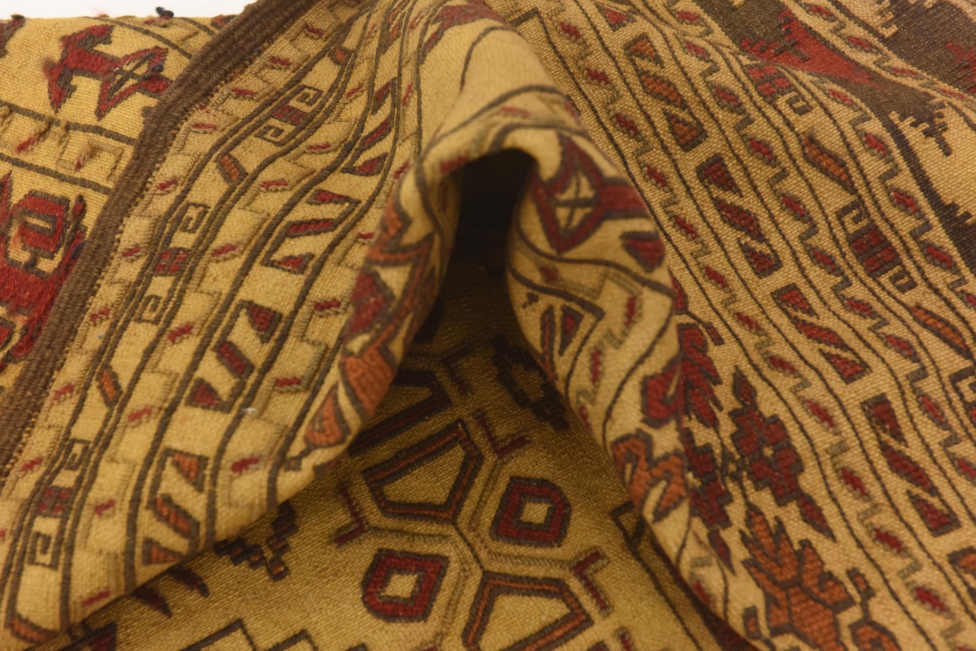 4' 1 x 6' 6 Hand Knotted Sumak Wool Rug