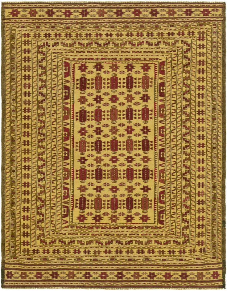 Detail image of 3' 9 x 6' 7 Hand Knotted Sumak Wool Rug