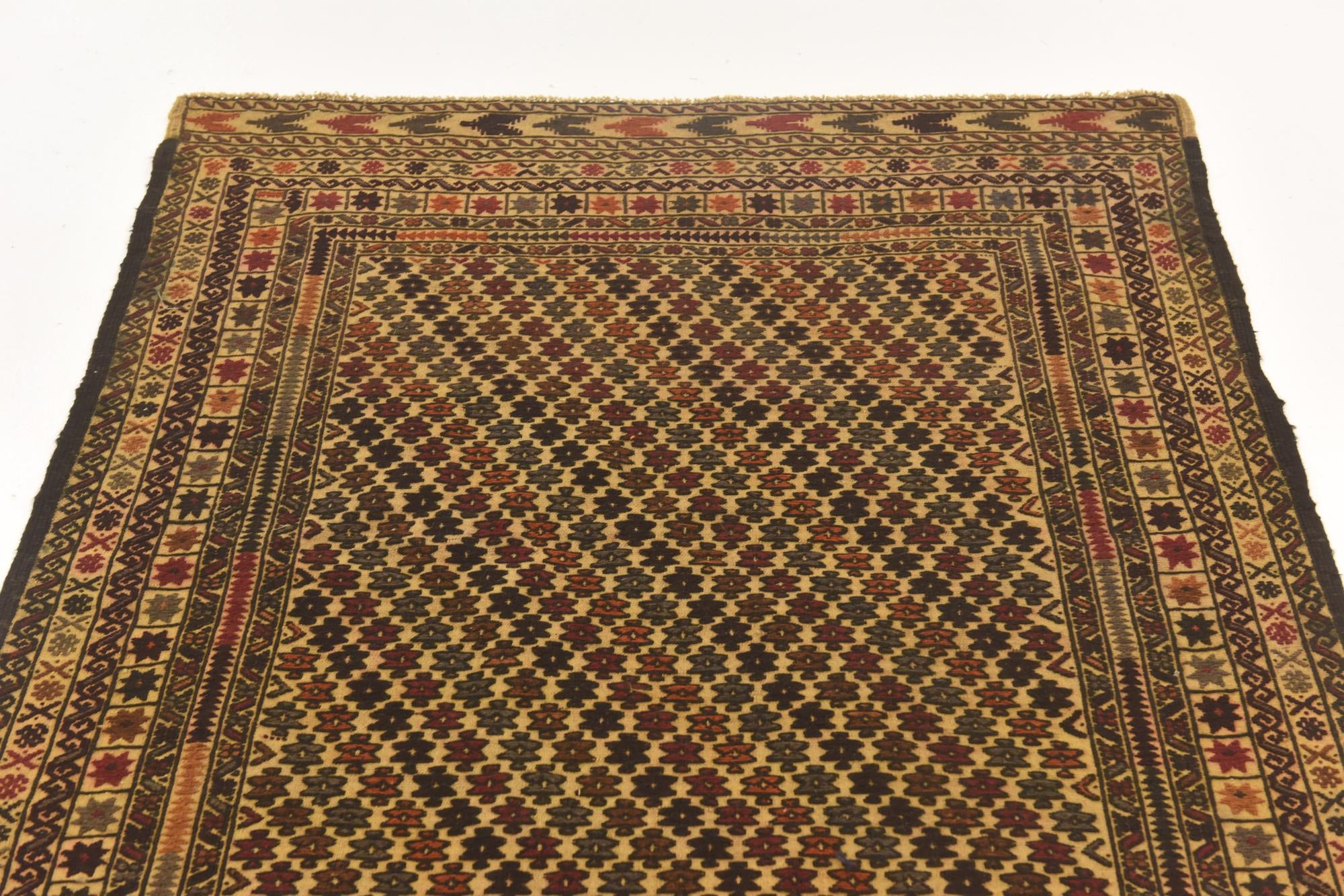 3' 10 x 6' 4 Hand Knotted Sumak Wool Rug