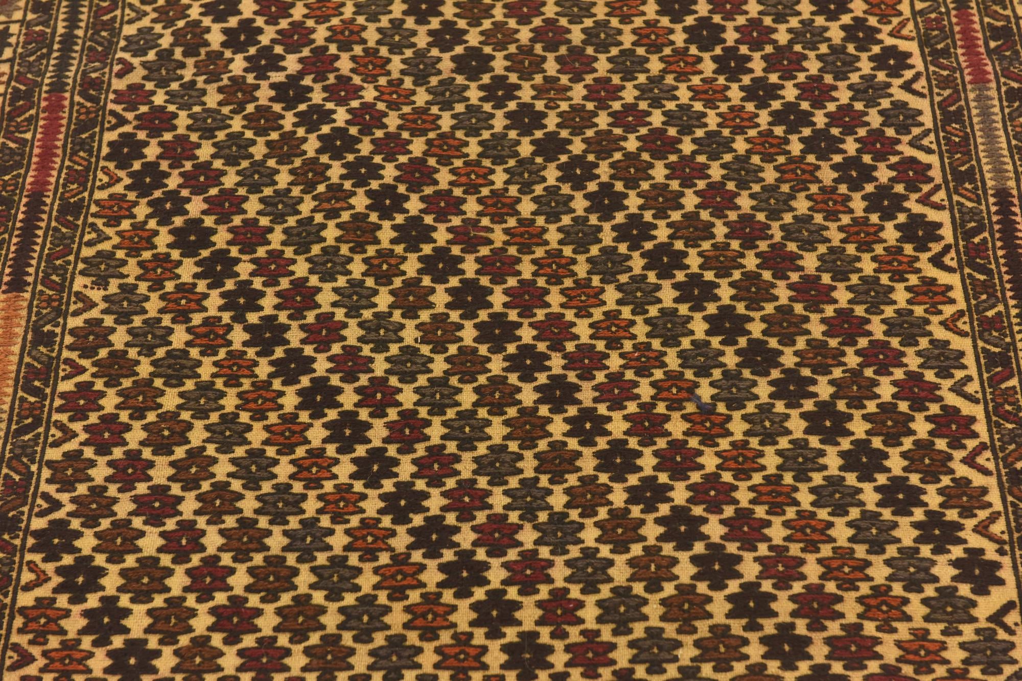 3' 10 x 6' 4 Hand Knotted Sumak Wool Rug