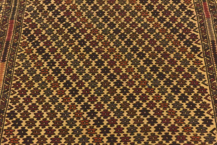 3' 10 x 6' 4 Hand Knotted Sumak Wool Rug