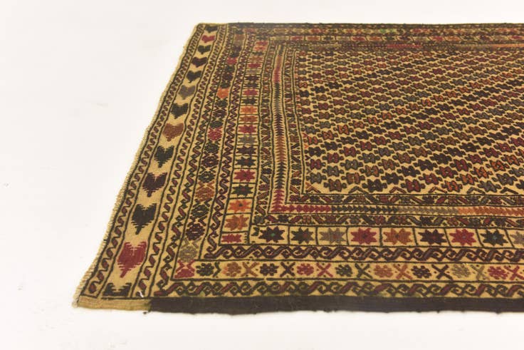 Detail image of 3' 10 x 6' 4 Hand Knotted Sumak Wool Rug