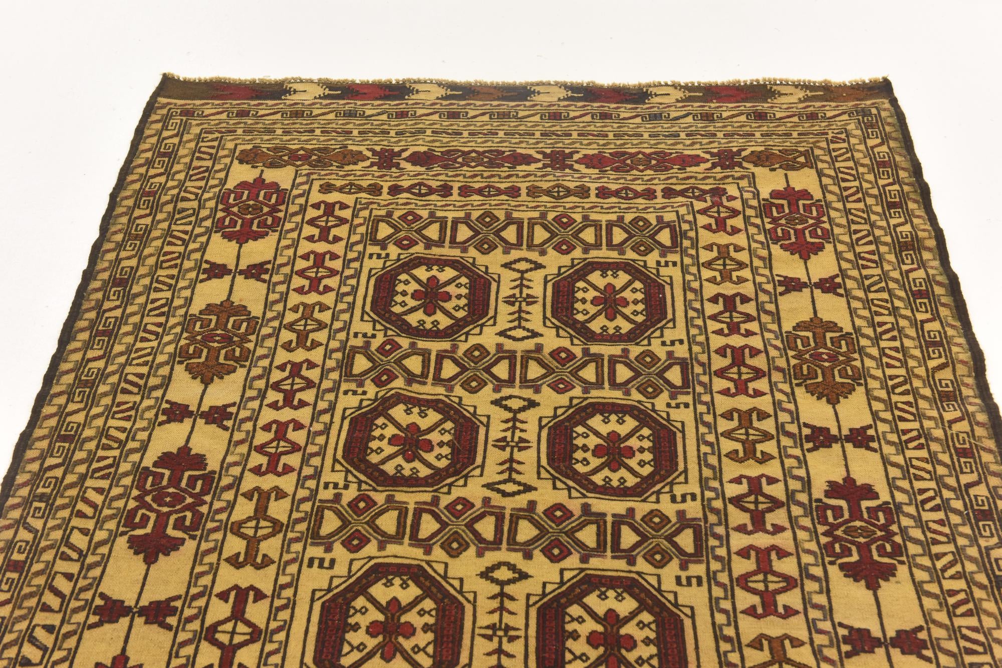4' 3 x 6' 2 Hand Knotted Sumak Wool Rug