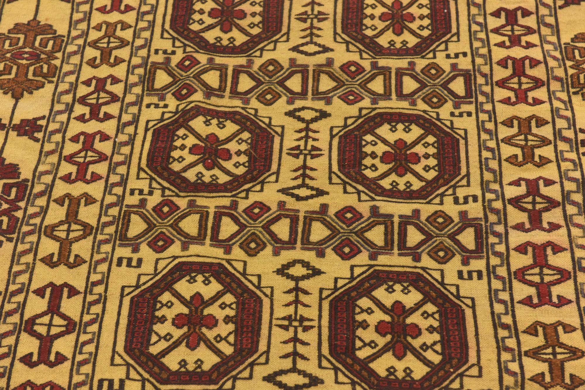 4' 3 x 6' 2 Hand Knotted Sumak Wool Rug