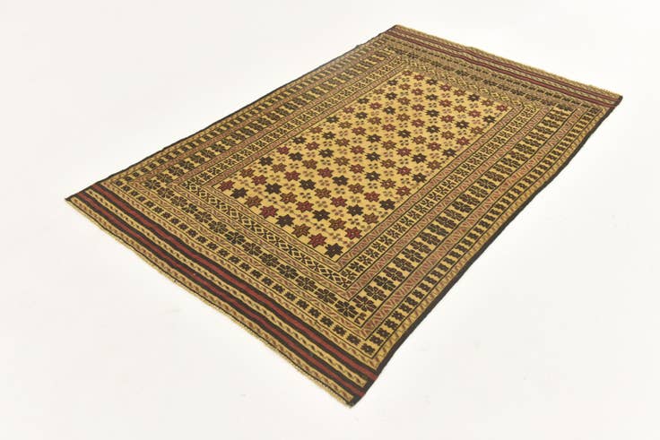 Detail image of 3' 10 x 6' 5 Hand Knotted Sumak Wool Rug