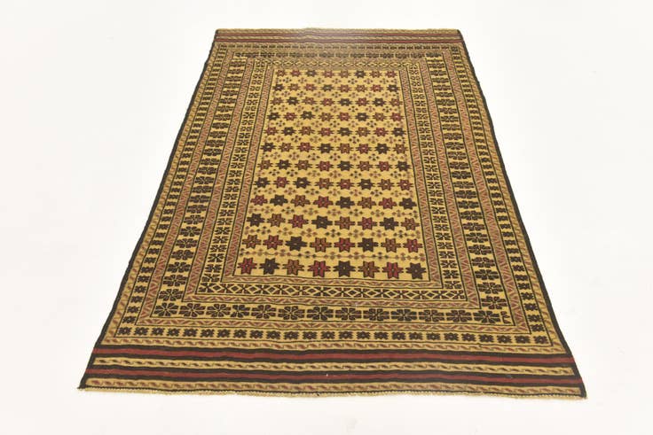 Detail image of 3' 10 x 6' 5 Hand Knotted Sumak Wool Rug