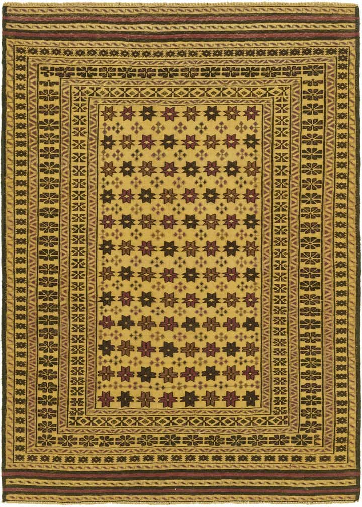 3' 10 x 6' 5 Hand Knotted Sumak Wool Rug