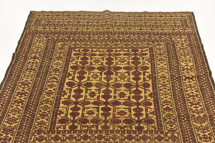 4' 1 x 6' 4 Hand Knotted Sumak Wool Rug