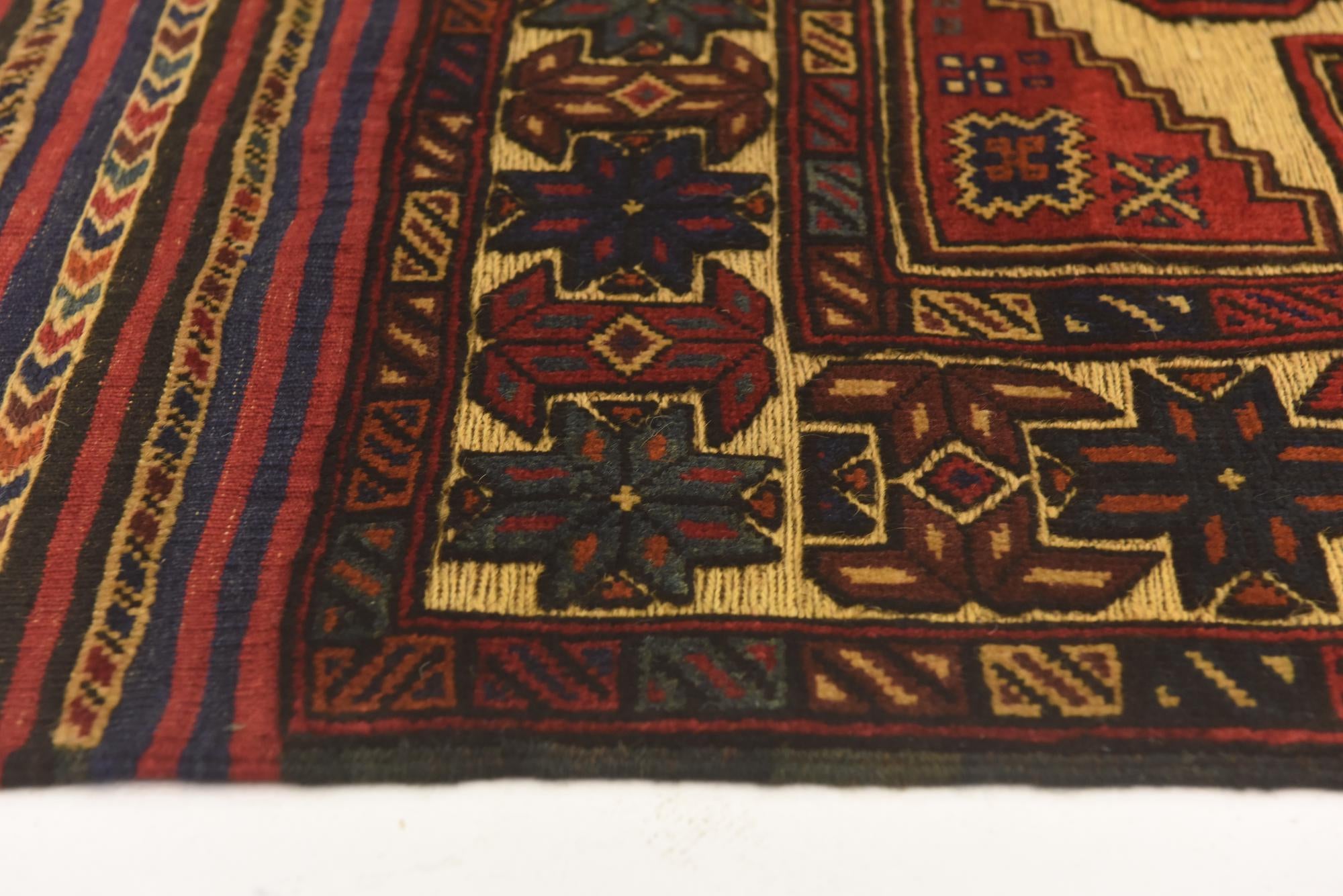 4' 5 x 6' 6 Hand Knotted Sumak Wool Rug