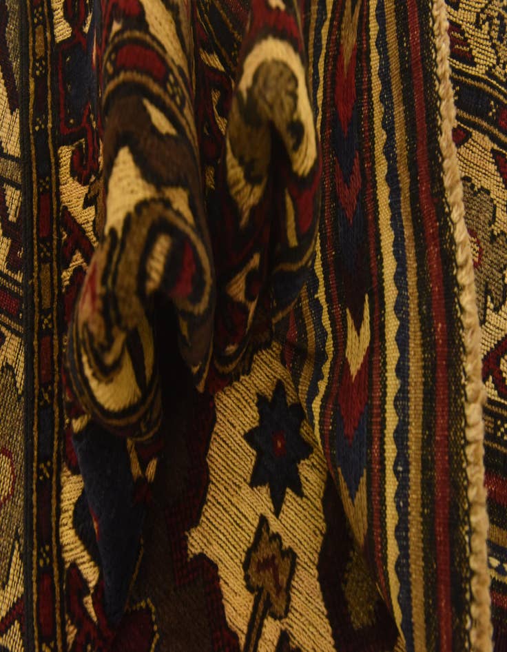 Detail image of 4' 2 x 6' 4  Hand Knotted Sumak Wool Rug