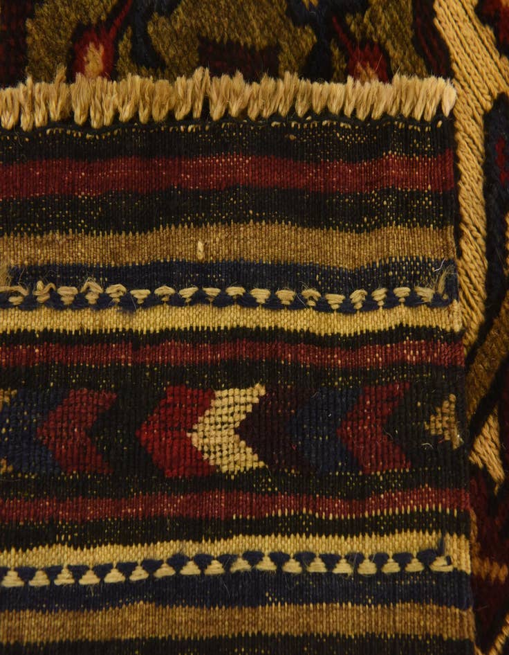 Detail image of 4' 2 x 6' 4  Hand Knotted Sumak Wool Rug