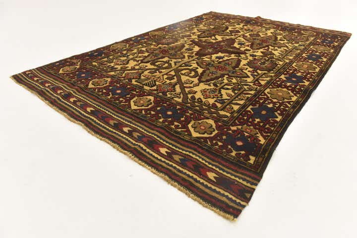 4' 2 x 6' 4 Hand Knotted Sumak Wool Rug