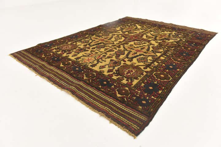 4' 2 x 6' Hand Knotted Sumak Wool Rug