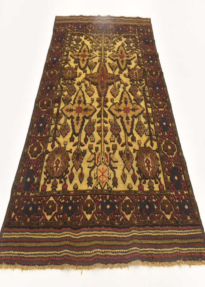 4' 2 x 6' Hand Knotted Sumak Wool Rug