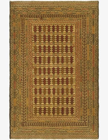 4' x 6' 4 Hand Knotted Sumak Wool Rug