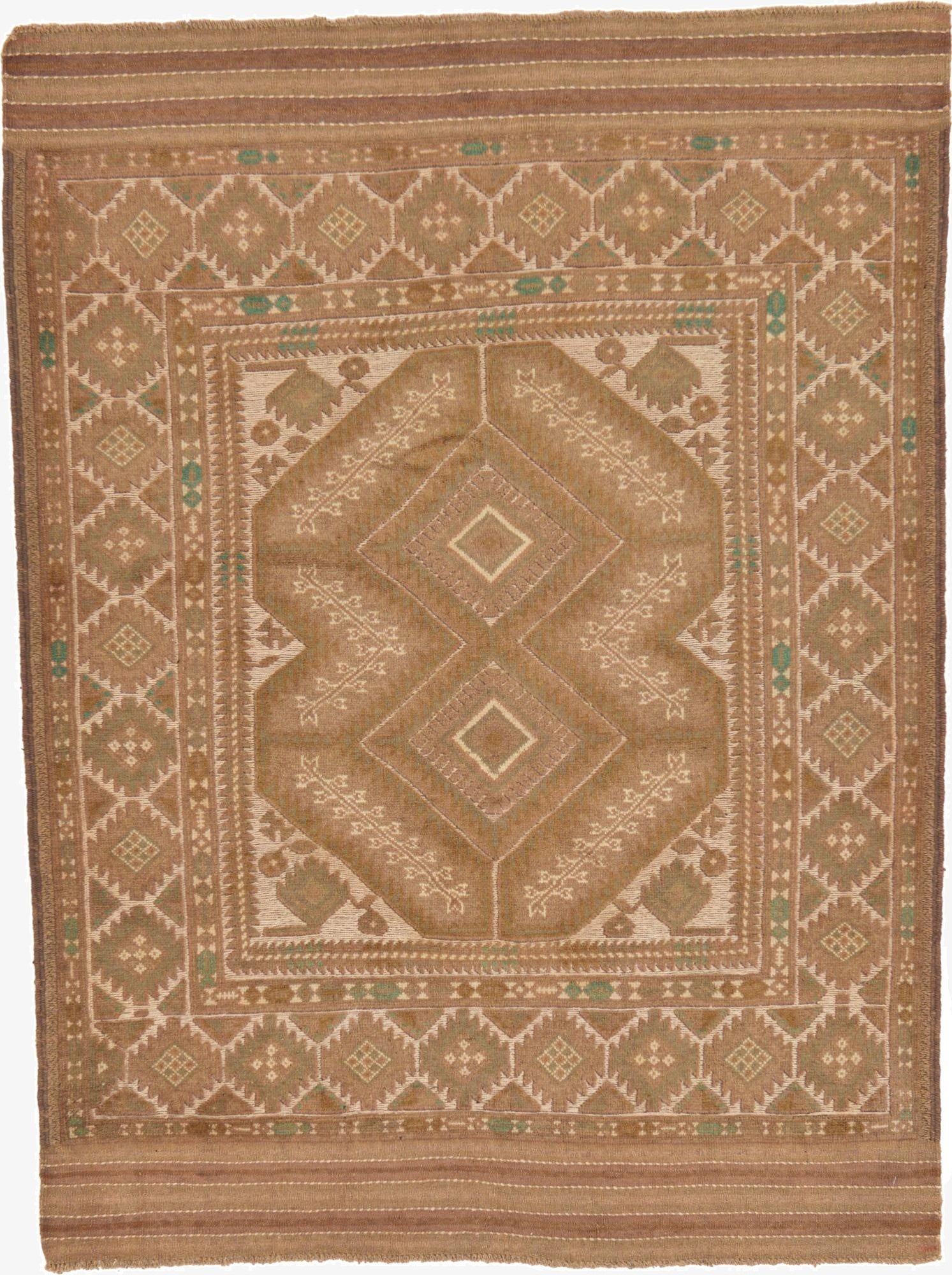 4' 3 x 5' 7  Hand Woven Sumak Wool Rug