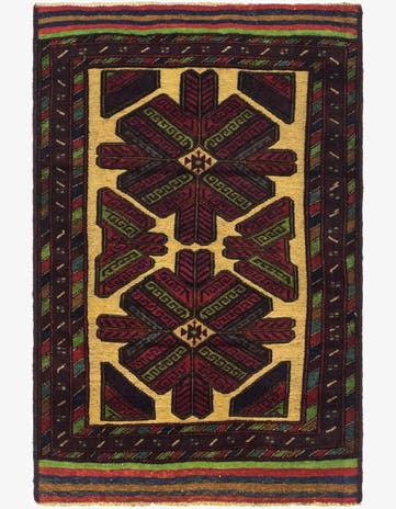 3' x 4' 5 Hand Knotted Sumak Wool Rug