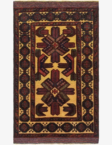 2' 10 x 4' 9 Hand Knotted Sumak Wool Rug