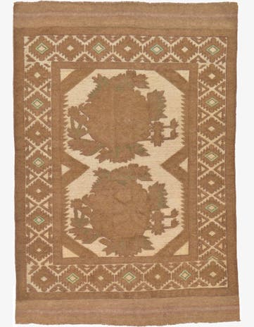 4' x 5' 9 Hand Woven Sumak Wool Rug