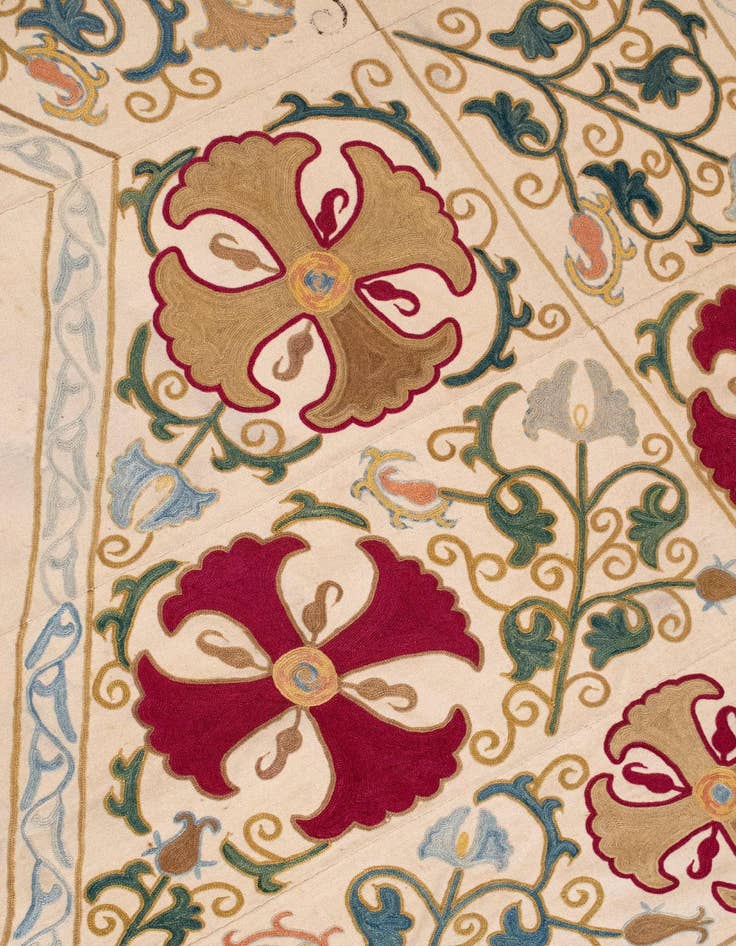 Detail image of 5' 3 x 7' 7 Suzani Rug
