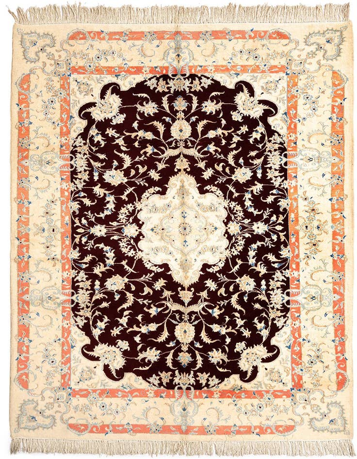 Detail image of 6' 7 x 9' 10 Tabriz Wool Rug