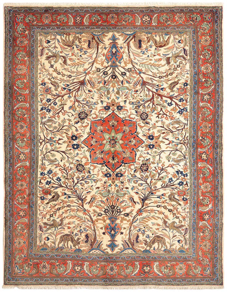 Detail image of 6' 7 x 9' 5 Tabriz Wool Rug