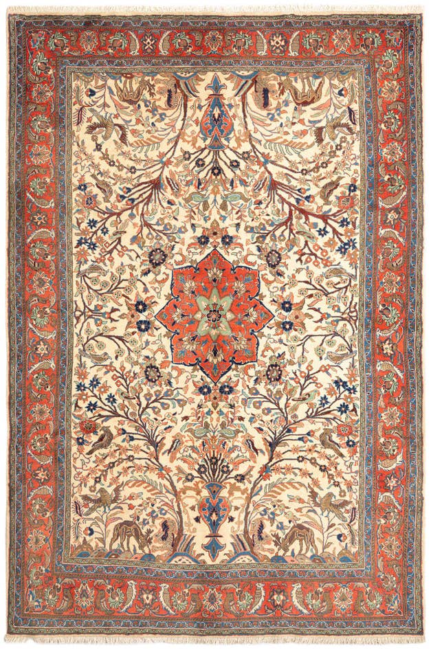 Detail image of 6' 7 x 9' 5 Tabriz Wool Rug