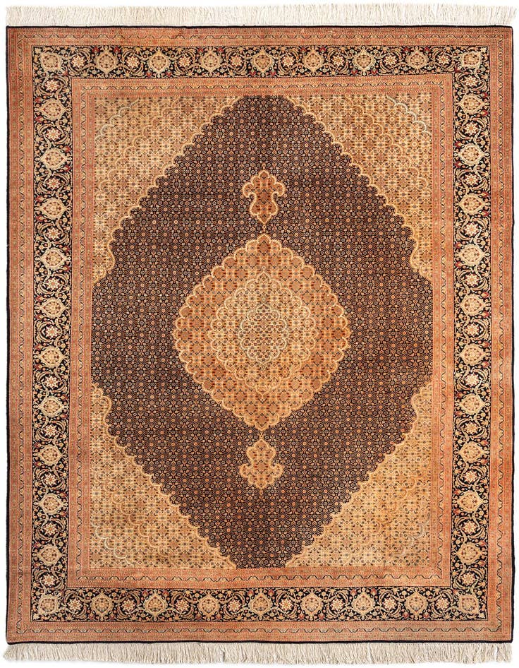 Detail image of 6' 7 x 9' 10 Tabriz Wool Rug