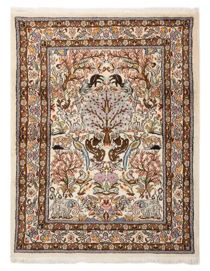 Detail image of 3' 2 x 5' 1 Hand Knotted Tabriz Persian Wool Rug