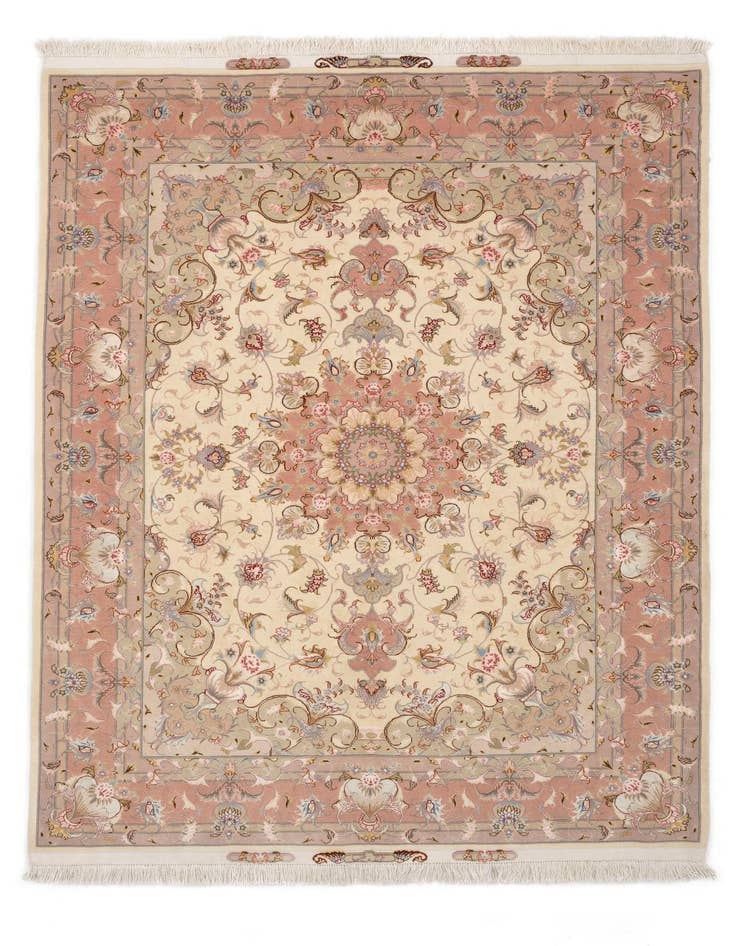 Detail image of 5' 1 x 6' 11 Hand Knotted Tabriz Persian Rug