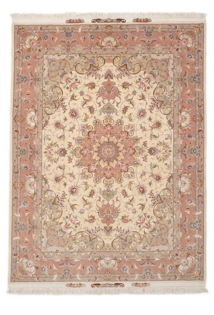 5' 1 x 6' 11 Hand Knotted Tabriz Persian Rug