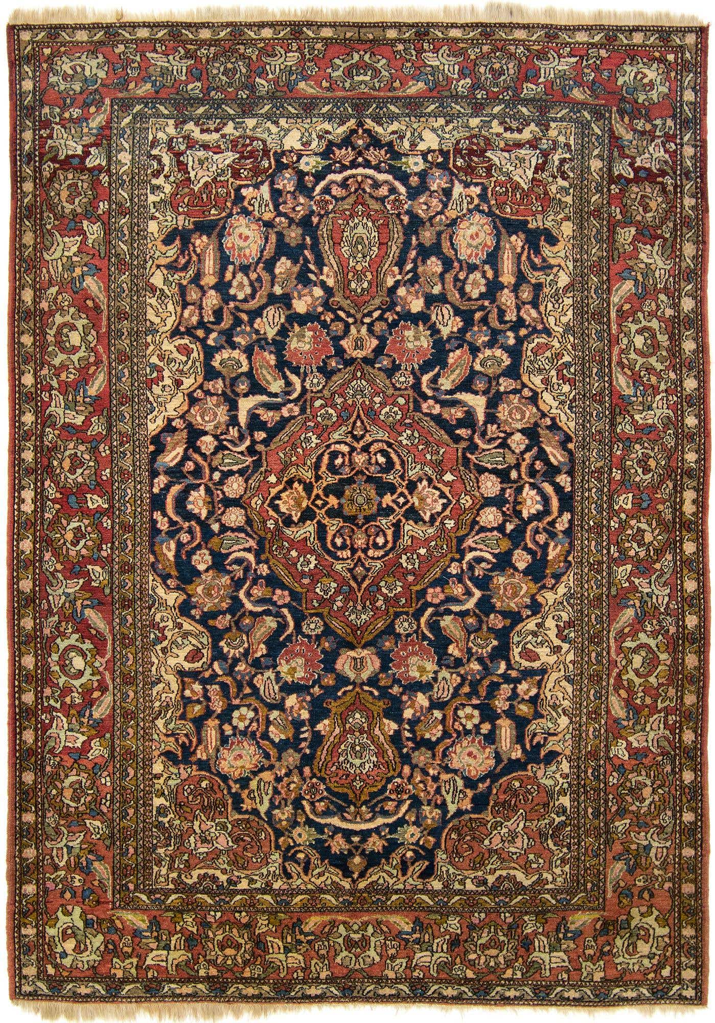 4' 6 x 6' 11 Hand Knotted Tabriz Persian Wool Rug