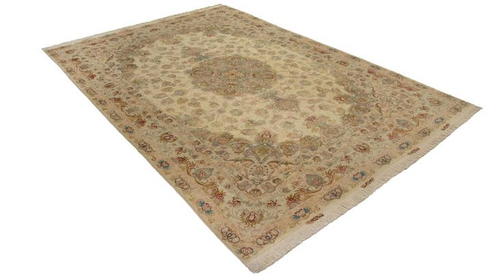 Detail image of 8' x 11' 4 Hand Knotted Tabriz Persian Rug