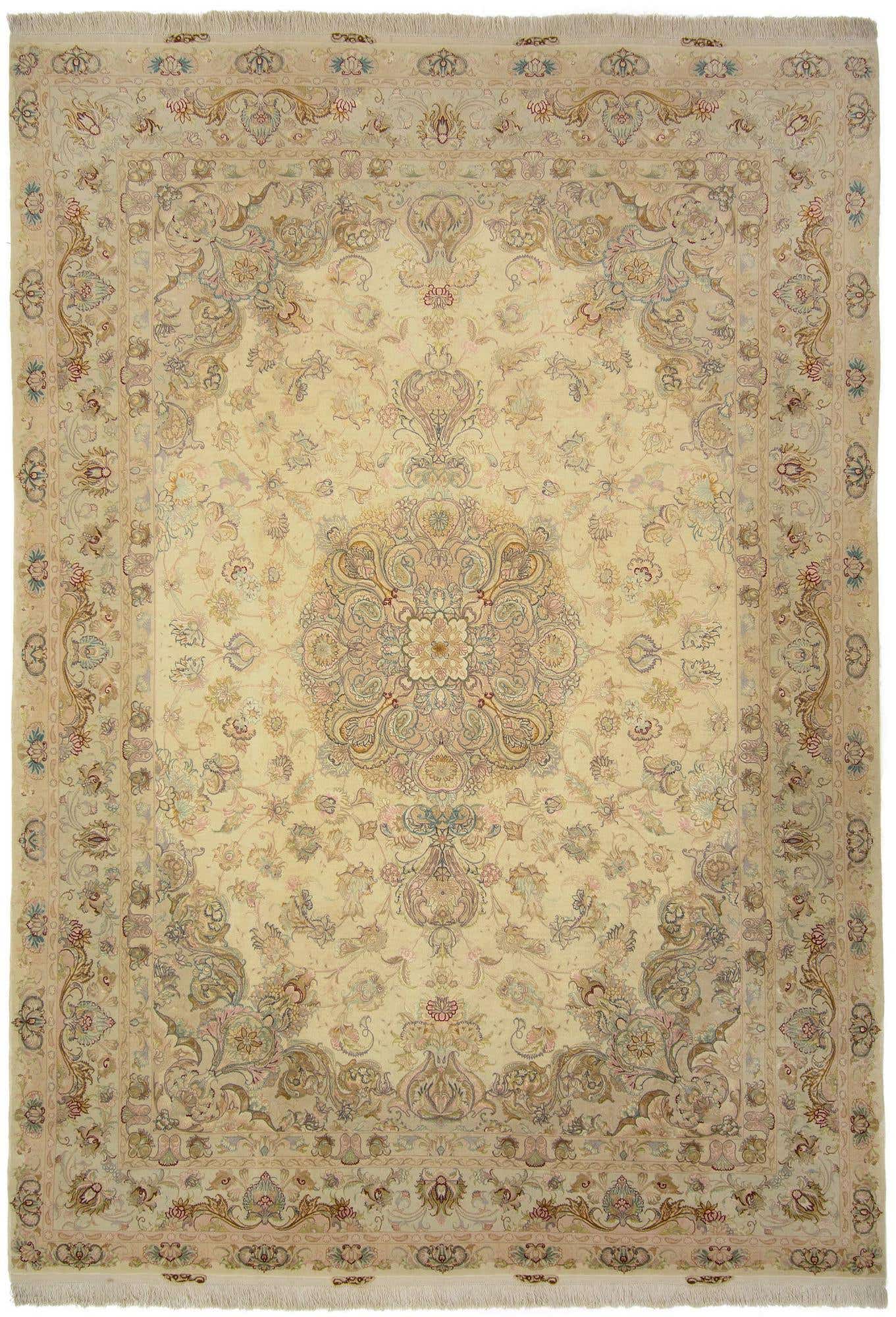 8' x 11' 4 Hand Knotted Tabriz Persian Rug