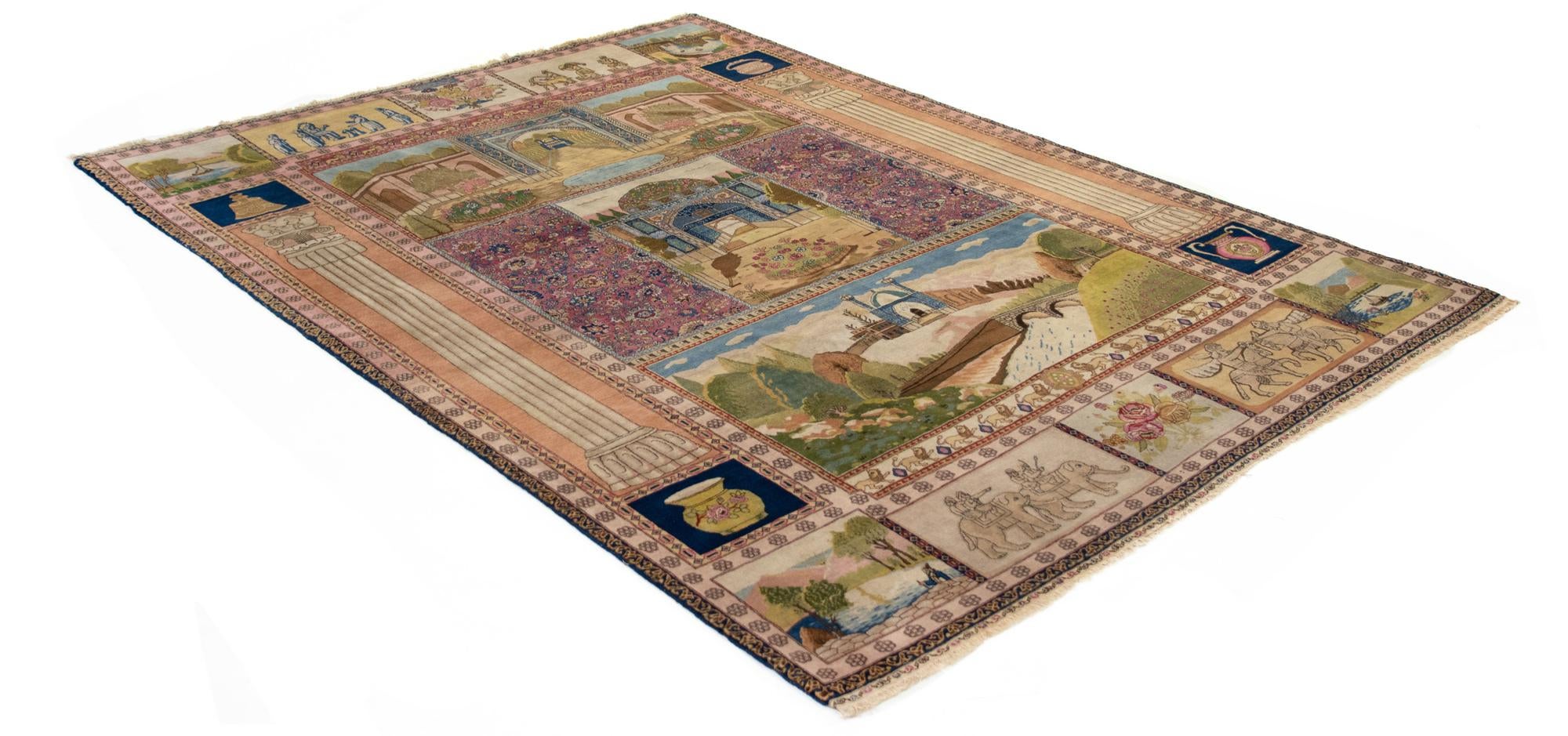 6' 11 x 9' 1 Hand Knotted Tabriz Persian Rug