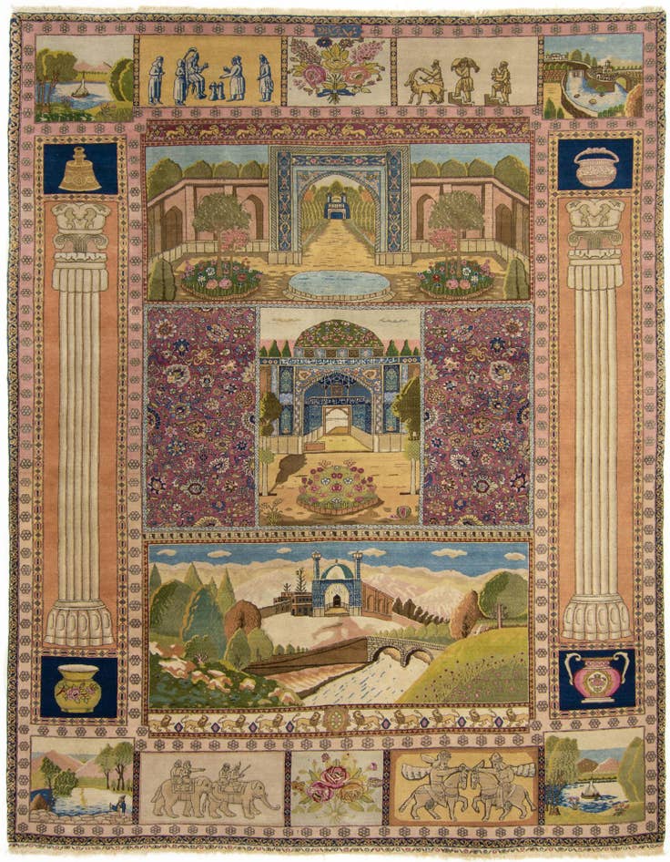 Detail image of 6' 11 x 9' 1 Hand Knotted Tabriz Persian Rug