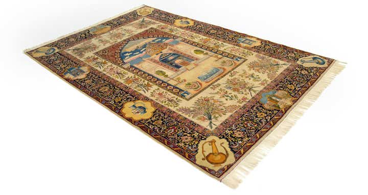 6' 3 x 9' 4 Hand Knotted Tabriz Persian Rug