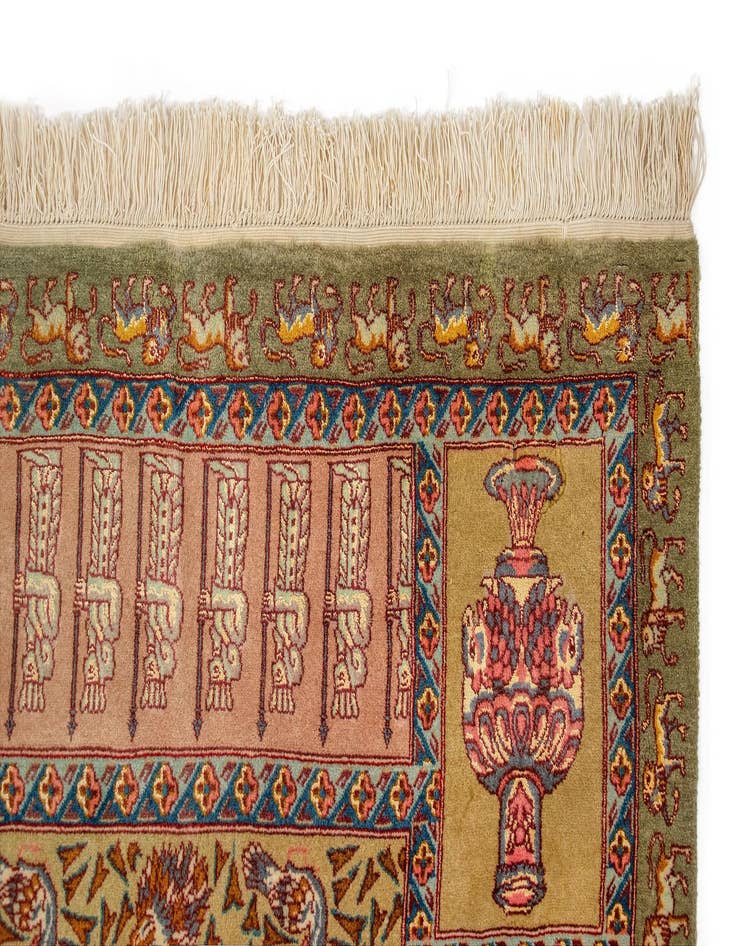 Detail image of 5' 8 x 8' 8 Hand Knotted Tabriz Persian Rug