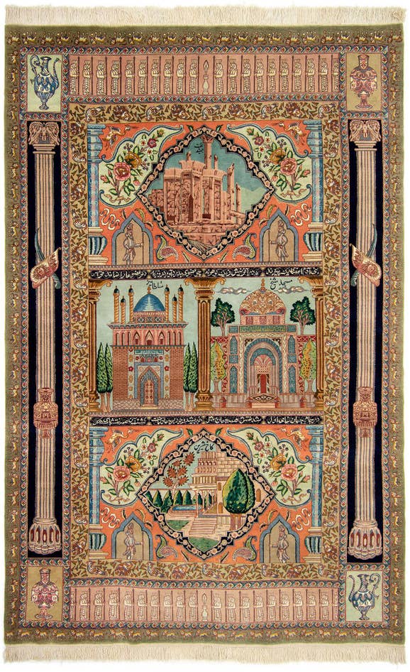 Detail image of 5' 8 x 8' 8 Hand Knotted Tabriz Persian Rug