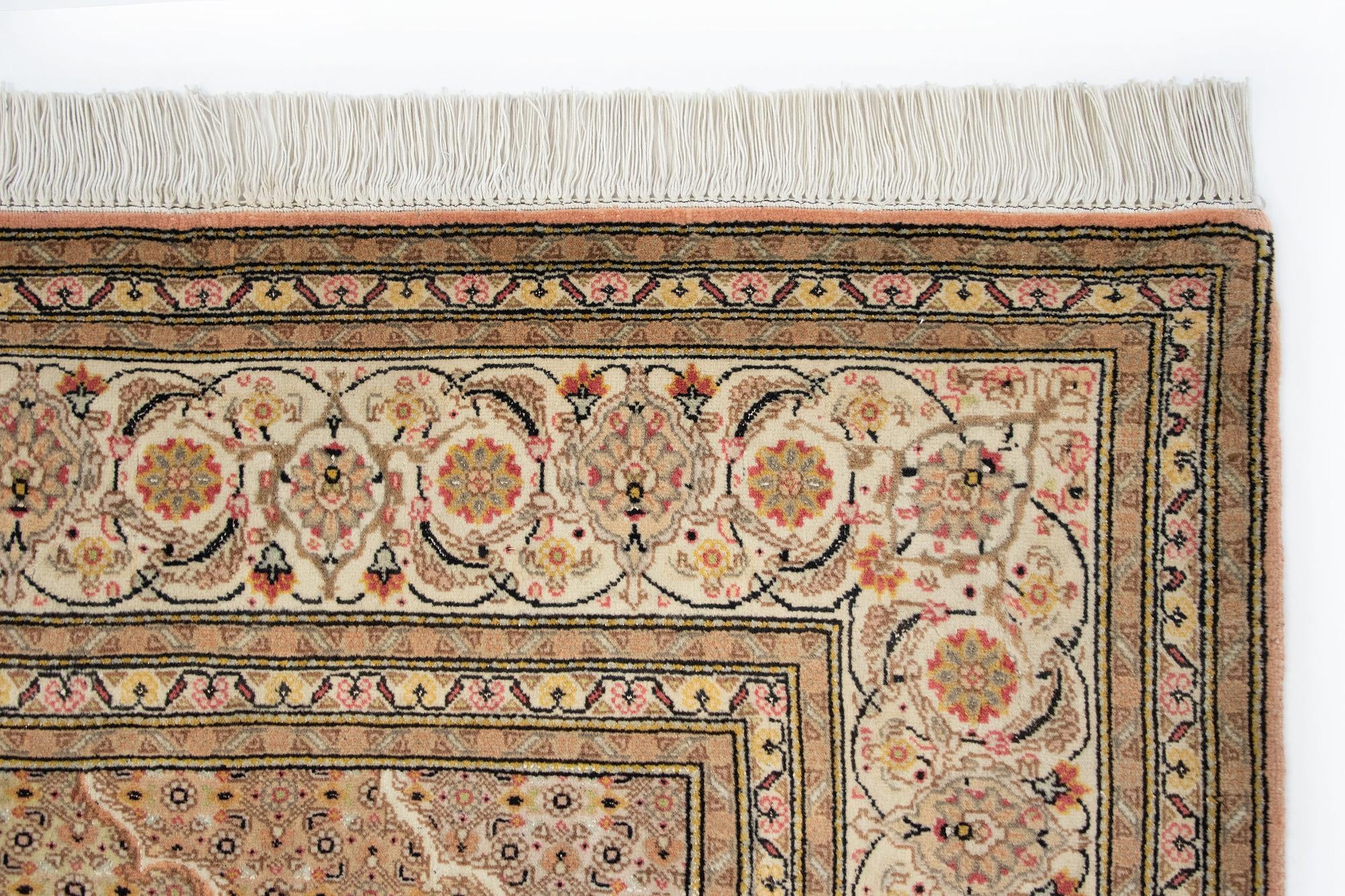 4' 9 x 6' 4 Hand Knotted Tabriz Rug