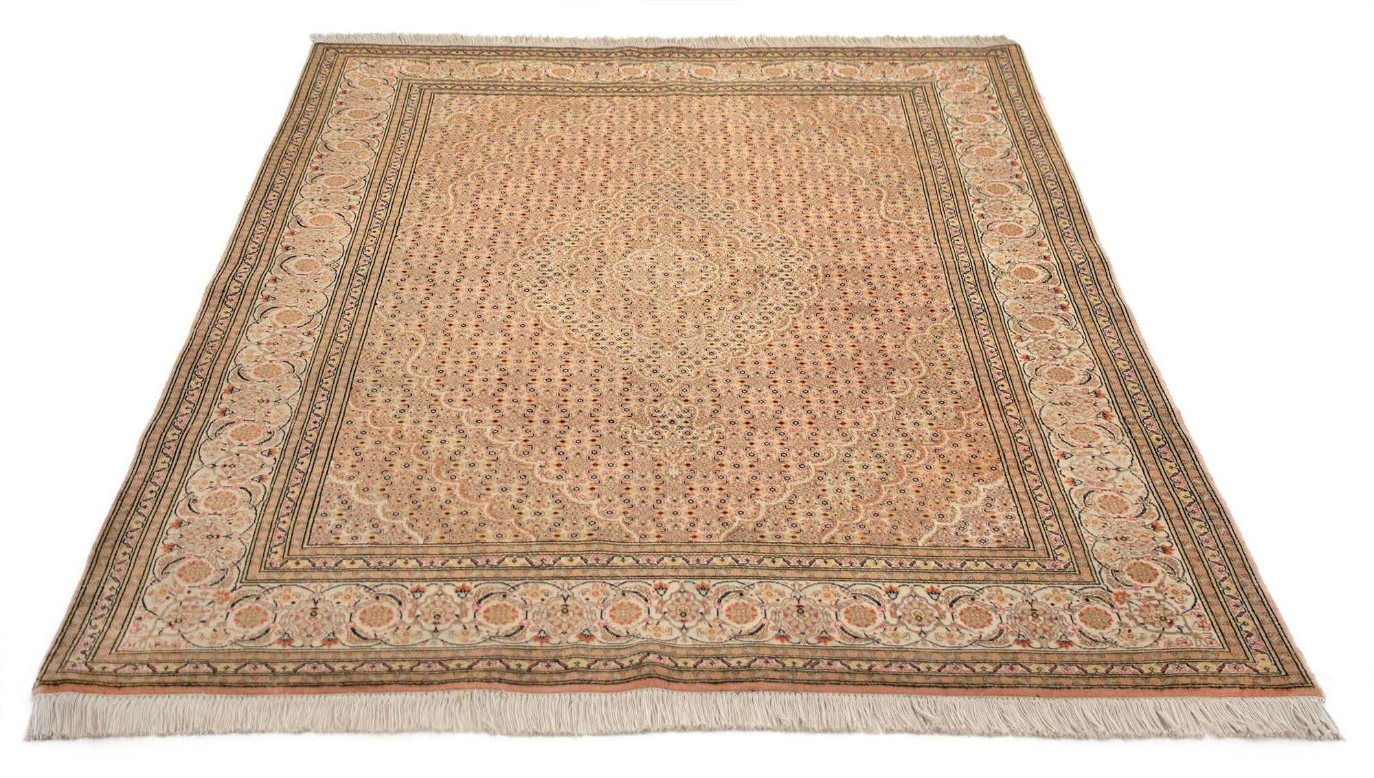 4' 9 x 6' 4 Hand Knotted Tabriz Rug