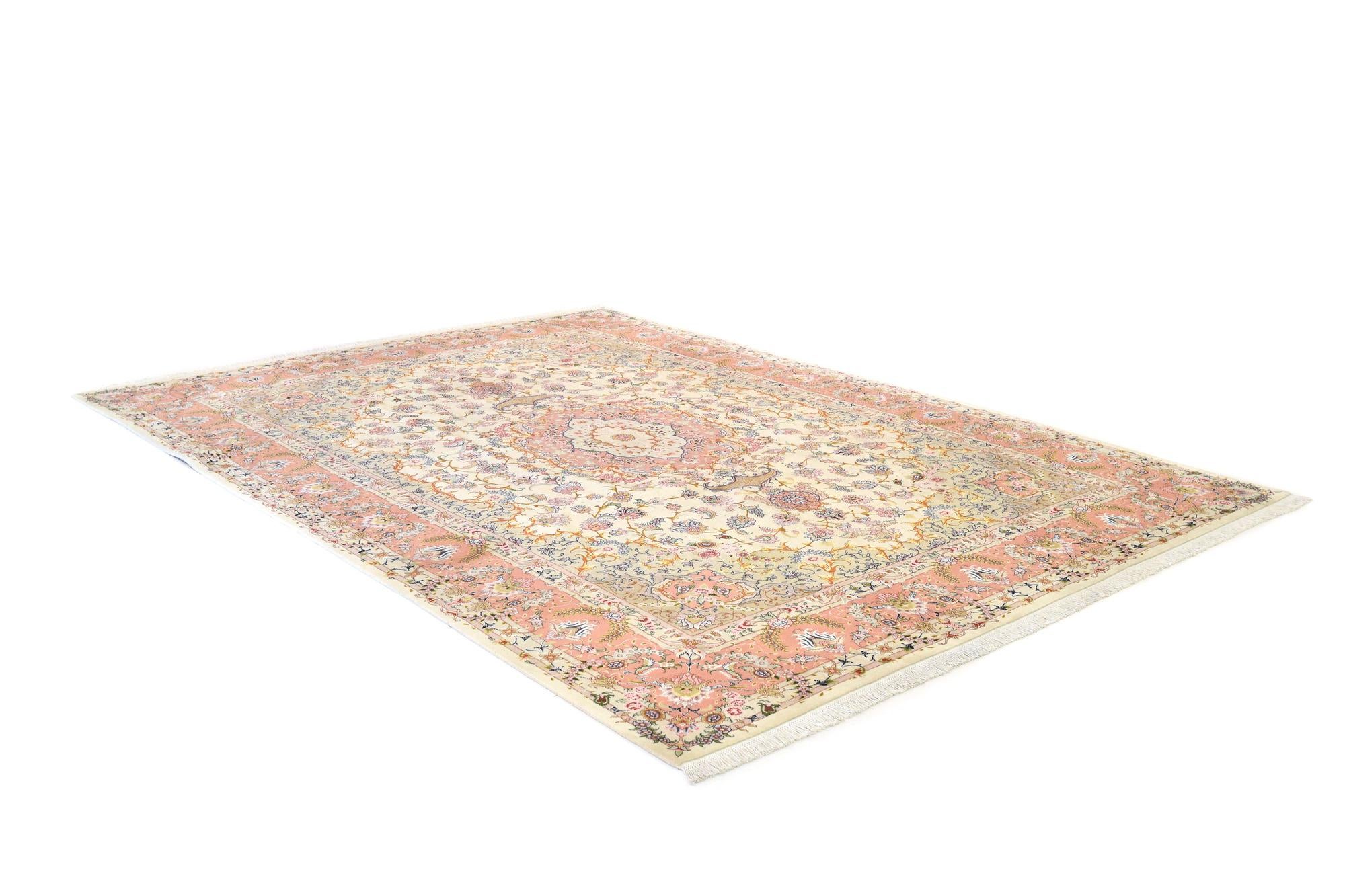 8' 3 x 11' 4 Hand Knotted Tabriz Wool Rug