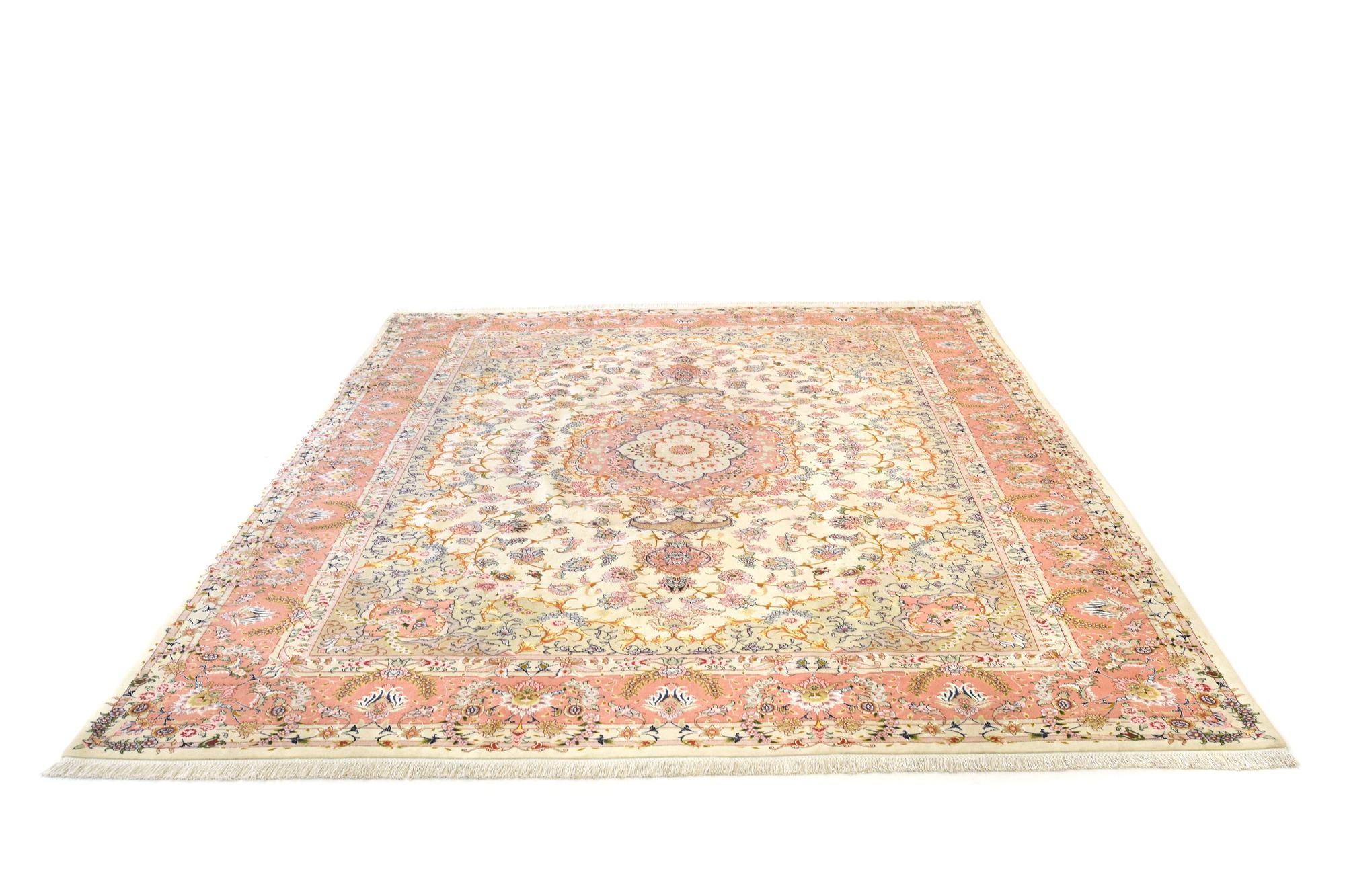 8' 3 x 11' 4 Hand Knotted Tabriz Wool Rug