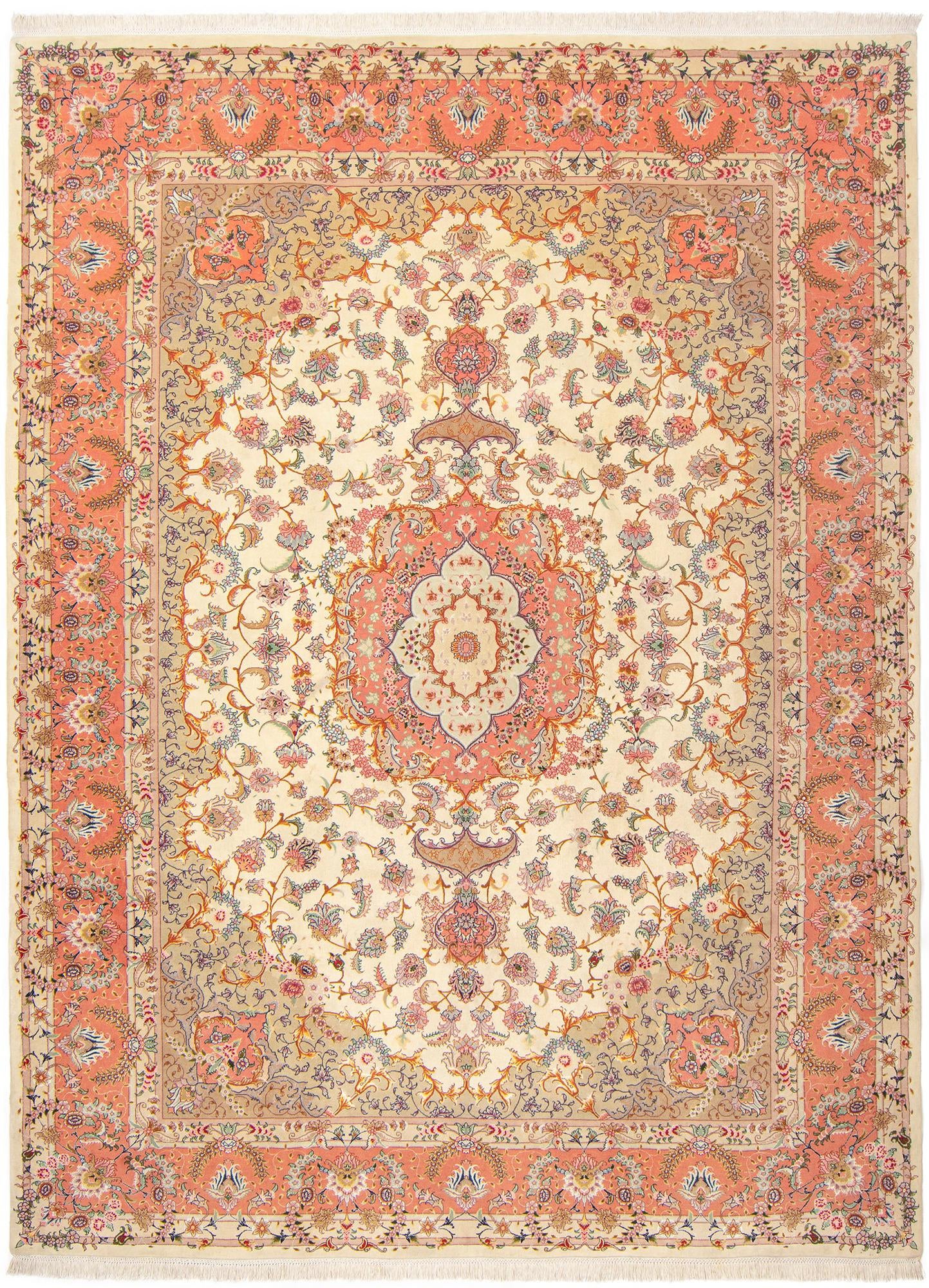 8' 3 x 11' 4 Hand Knotted Tabriz Wool Rug