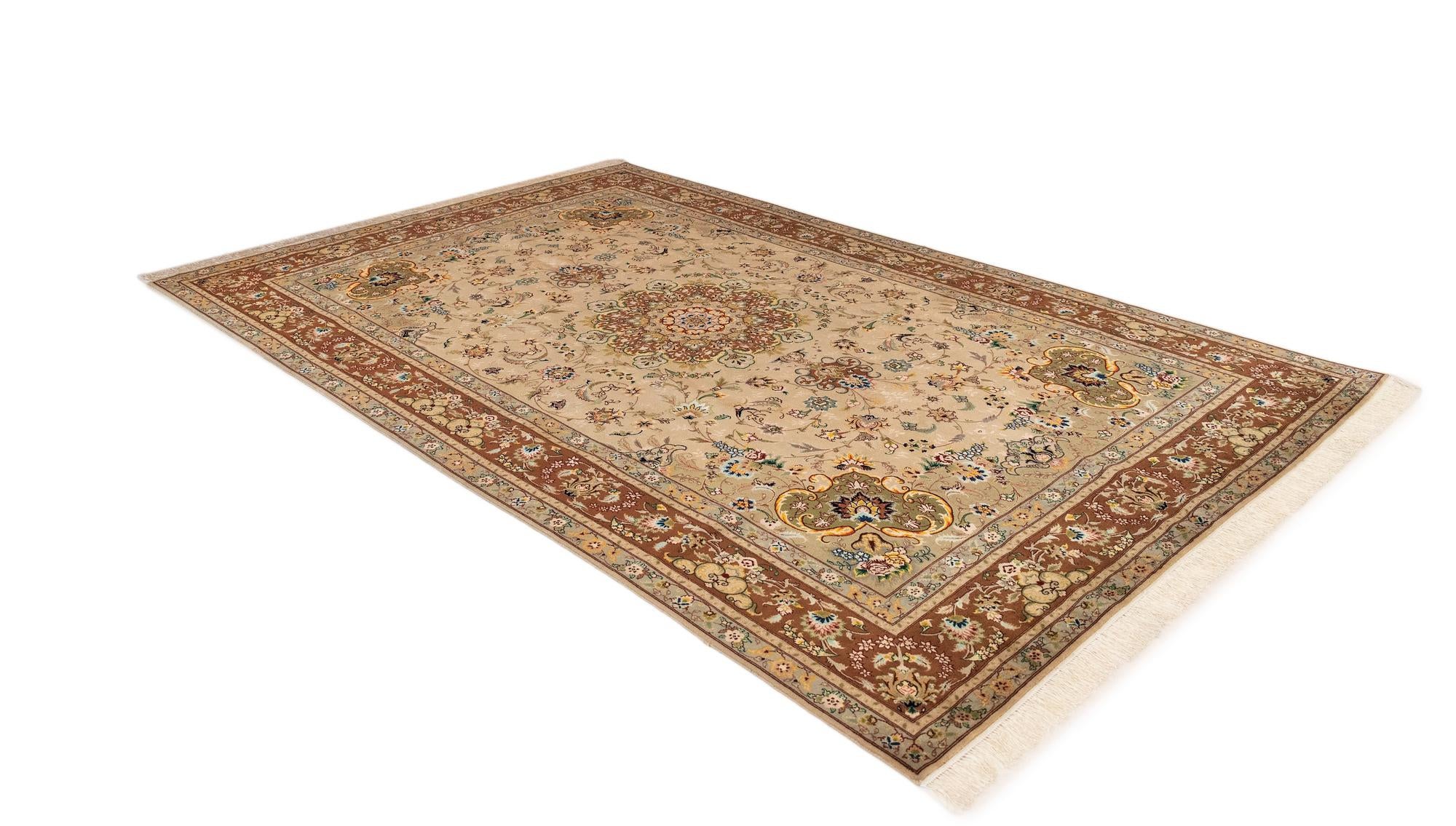 6' 7 x 10' Hand Knotted Tabriz Persian Rug