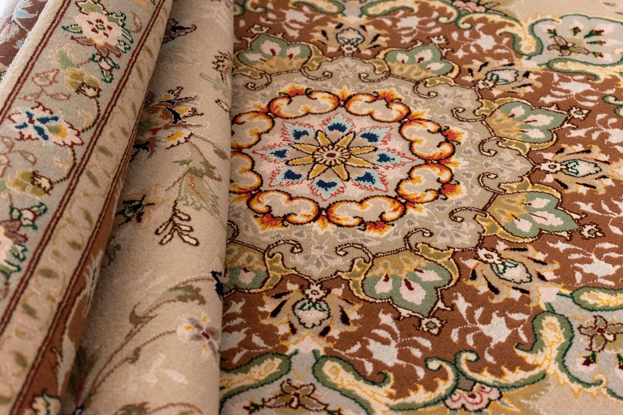 6' 7 x 10' Hand Knotted Tabriz Persian Rug
